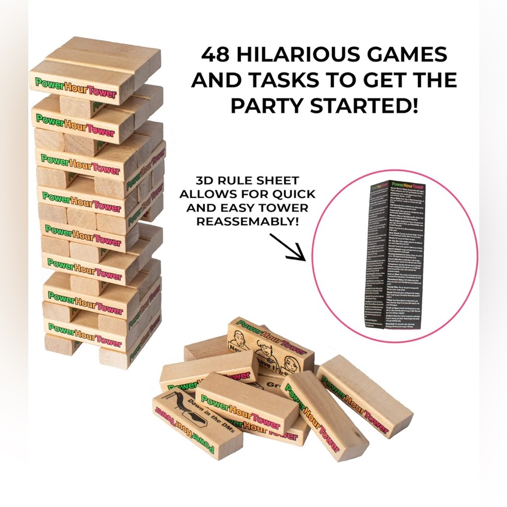 Party Game, Power Hour Tower, brand new in packaging